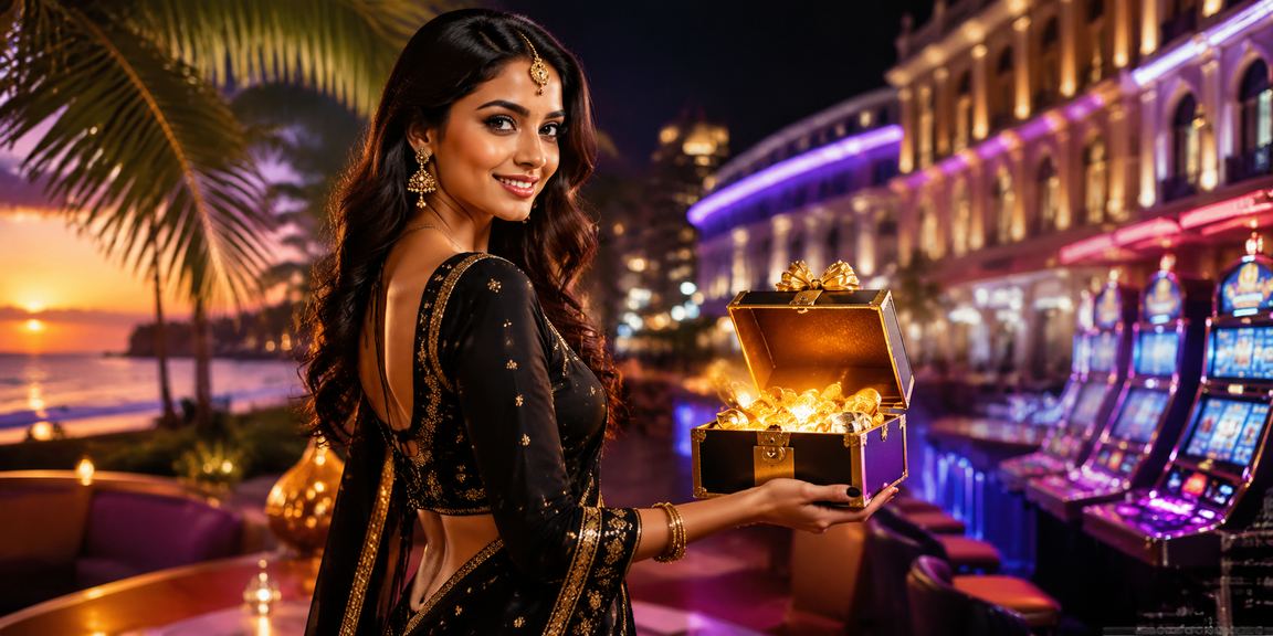 Young woman playing online slots on mobile in Delhi