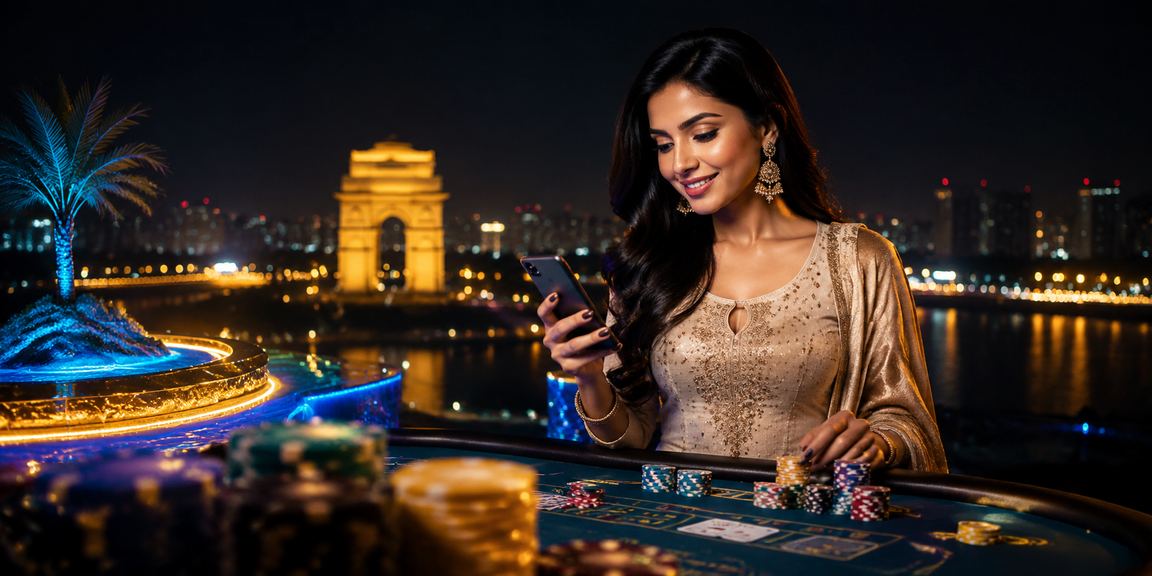 Player enjoying Teen Patti gaming near India Gate, Delhi